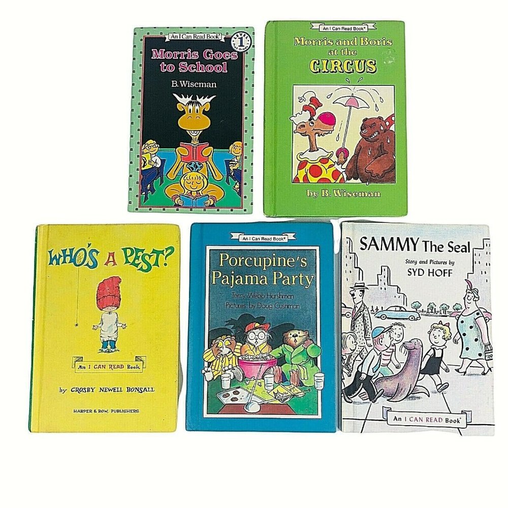 5 I Can Read Books Lot Hardcover Syd Hoff B WIseman‎ Morris Children